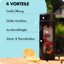 Lade das Bild in den Galerie-Viewer, fyl Glas-Trinkflasche (460ml)
